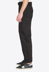 Lemaire Twisted Belted Pants Black PA326-LD1055-BK999