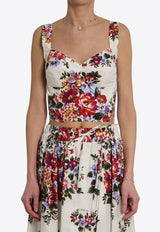 Dolce & Gabbana Floral Print Bustier Top Multicolor F7BB1T-HS5UU-HA5ZO