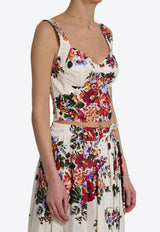 Dolce & Gabbana Floral Print Bustier Top Multicolor F7BB1T-HS5UU-HA5ZO
