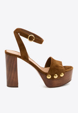 Gianvito Rossi Ardèa 70 Suede Platform Sandals Brown G32753-70LEG-TEXAS