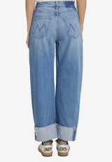 MOTHER Half-Pipe Ankle Cuff Fray Jeans Blue 11406-1085--LBI