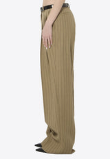 Dolce & Gabbana Pinstriped Tailored Pants Beige FTDMIT-FR3F2-S8052