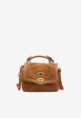 Zanellato Baby Postina Suede Handbag Brown 070790B-2270000-Z0248