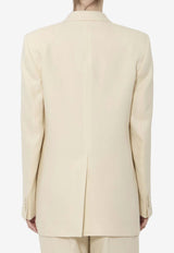 Tagliatore Double-Breasted Buttoned Blazer Beige JJASMINE-340021-299