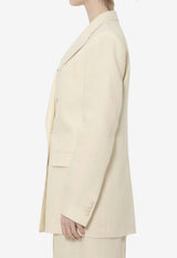 Tagliatore Double-Breasted Buttoned Blazer Beige JJASMINE-340021-299