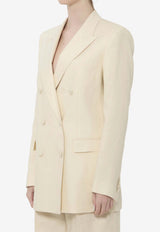 Tagliatore Double-Breasted Buttoned Blazer Beige JJASMINE-340021-299