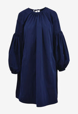 Calvin Klein Lace Detail Bishop Dress Blue DB71--404