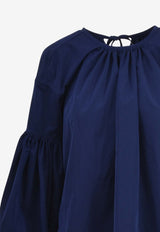 Calvin Klein Lace Detail Bishop Dress Blue DB71--404