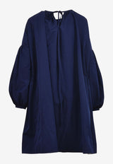 Calvin Klein Lace Detail Bishop Dress Blue DB71--404