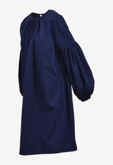 Calvin Klein Lace Detail Bishop Dress Blue DB71--404