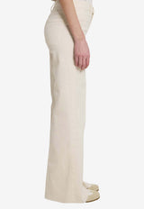 MOTHER Patch Pocket Twister Fray Jeans White 11425-413--MMW