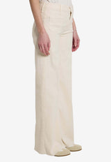 MOTHER Patch Pocket Twister Fray Jeans White 11425-413--MMW