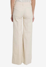 MOTHER Patch Pocket Twister Fray Jeans White 11425-413--MMW