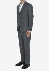 Tagliatore Single-Breasted Wool Suit Gray 2FNA22B01-470048-N1206