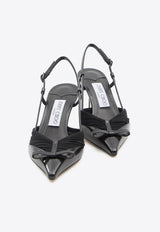 Jimmy Choo Afia 65 Slingback Pumps in Patent Leather Black AFIA\MESH SB 65-DQN-BLACK