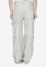 Salvatore Santoro Leather Cargo Pants Beige 46050-NIV-CALCE