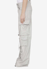 Salvatore Santoro Leather Cargo Pants Beige 46050-NIV-CALCE