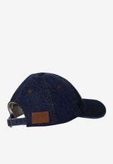 Loewe Embroidered Logo Denim Cap Blue K820358X49--8798