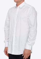 Dolce & Gabbana Long-Sleeved Poplin Shirt White G5EJ0T-GG826-W0800
