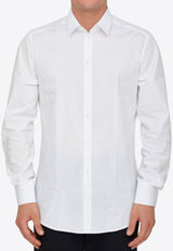 Dolce & Gabbana Long-Sleeved Poplin Shirt White G5EJ0T-GG826-W0800