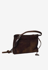 Balenciaga Medium Rodeo Suede Top Handle Bag Brown 789772-2AB4G-2308
