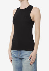 Saint Laurent Cassandre Tank Top Black 867125-Y38BD-1000