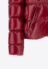Moncler Andro Short Down Hooded Jacket Cherry L10931A00094-597EU-470