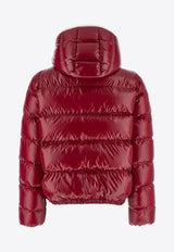 Moncler Andro Short Down Hooded Jacket Cherry L10931A00094-597EU-470