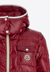 Moncler Andro Short Down Hooded Jacket Cherry L10931A00094-597EU-470