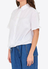 Loewe Draped Buttoned Shirt White S540Y05XD2--2100