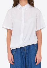 Loewe Draped Buttoned Shirt White S540Y05XD2--2100