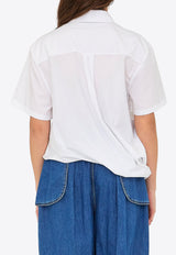 Loewe Draped Buttoned Shirt White S540Y05XD2--2100