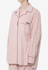 Dolce & Gabbana Striped Poplin Shirt Pink F5U28T-FR517-S8051