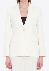 Max Mara Palchi Wool Single-Breasted Jacket White 2511041021600-10330-001