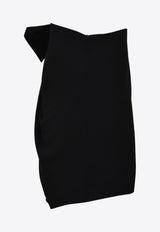 Saint Laurent Bow-Embellished Strapless Mini Dress Black 514632-Y012W-1000