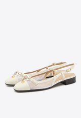 Valentino Valet Du Roi Slingback Flats White 8W2S0MH0-PDY-C2U