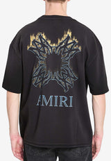 Amiri Ma Quad Flames Oversized T-shirt Black AMTOJR1112--001