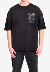 Amiri Ma Quad Flames Oversized T-shirt Black AMTOJR1112--001