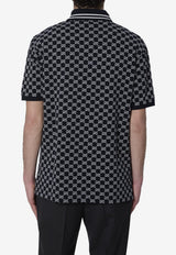 Gucci GG Jacquard Pique Polo T-shirt Blue 788024-XJHH7-4137