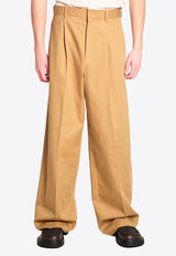 Loewe Logo Patch Wide-Leg Pants Beige H526Y04X67--3430