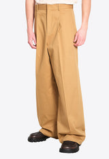 Loewe Logo Patch Wide-Leg Pants Beige H526Y04X67--3430