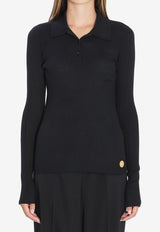 Dolce & Gabbana Ribbed Polo T-shirt Black FXZ27T-JBW0G-N0000