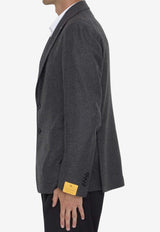 Tagliatore Single-Breasted Wool-Blend Blazer Gray 1SMC22K-220014-EN801