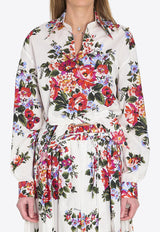 Dolce & Gabbana Floral Bouquet Print Long-Sleeved Shirt Multicolor F5T76T-HS5UU-HA5ZO