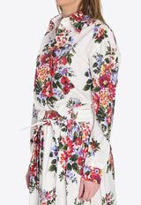 Dolce & Gabbana Floral Bouquet Print Long-Sleeved Shirt Multicolor F5T76T-HS5UU-HA5ZO