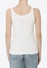 Dolce & Gabbana Ribbed Tank Top White F8W45T-FU7AV-W0800