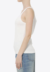 Dolce & Gabbana Ribbed Tank Top White F8W45T-FU7AV-W0800