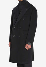 Tagliatore Pino Lerario Double-Breasted Coat Black C-LD10B-350002-N5055