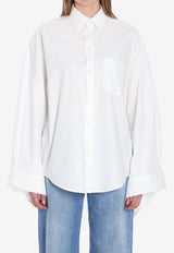 Balenciaga Tied Cuffs Poplin Shirt White 830990-TRM28-9000