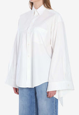 Balenciaga Tied Cuffs Poplin Shirt White 830990-TRM28-9000